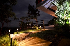 Garden at night - with solarcell lights